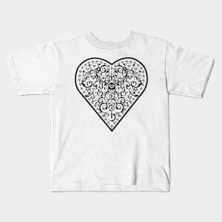 Ironwork heart black Kids T-Shirt